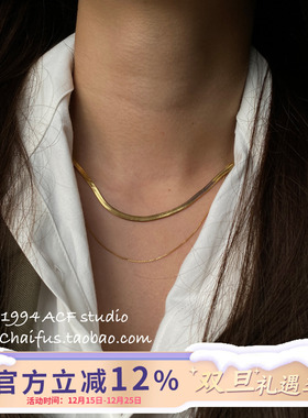 日韩简约轻奢风叠戴蛇骨链