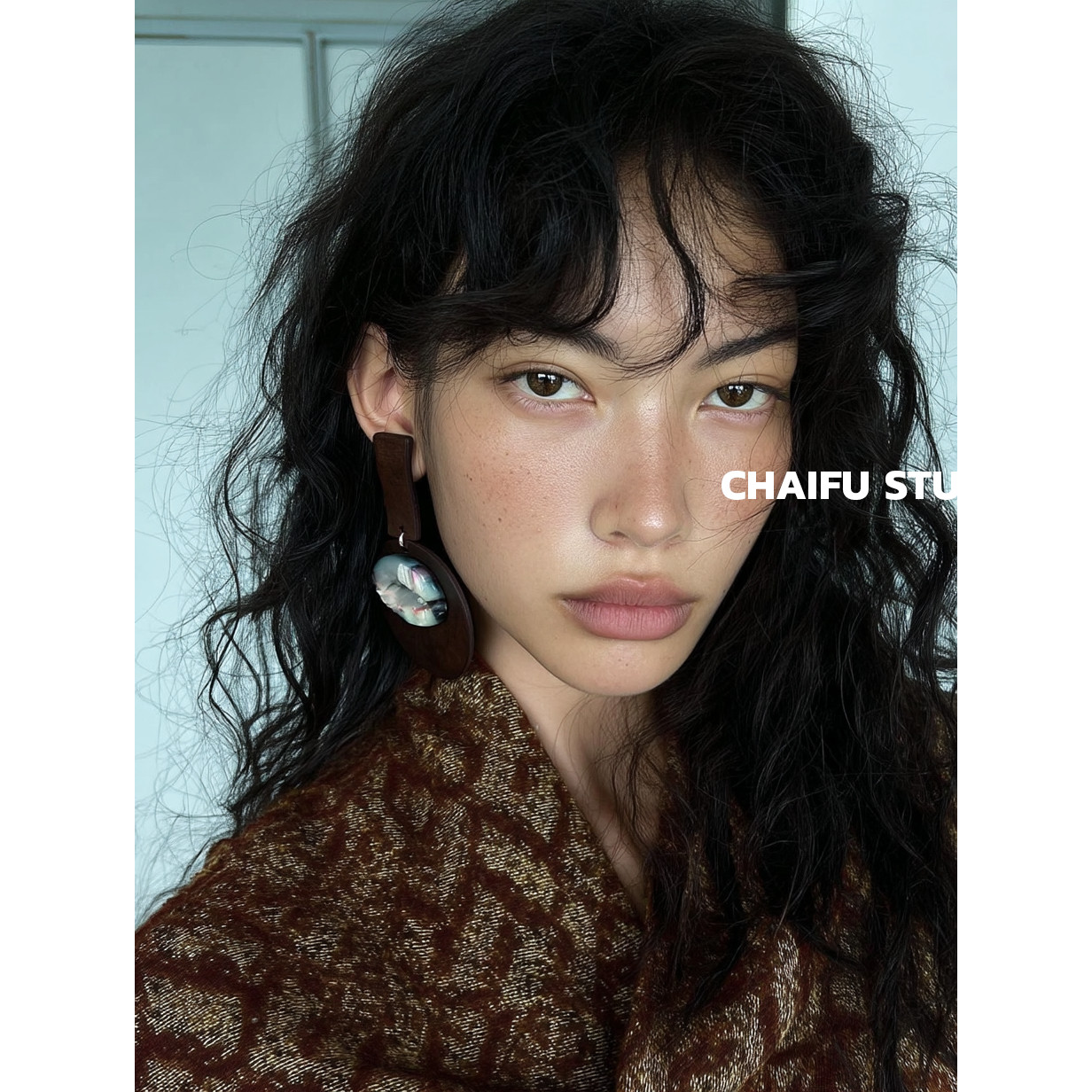 柴夫工作室/R136 复古波西米亚木质拼接设计感耳钉小众夸张耳环,饰品/流行首饰/时尚饰品新,耳环,淘宝优惠券,粉丝福利购,淘宝优惠卷