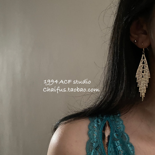 韩系名媛超仙麦穗流苏耳环