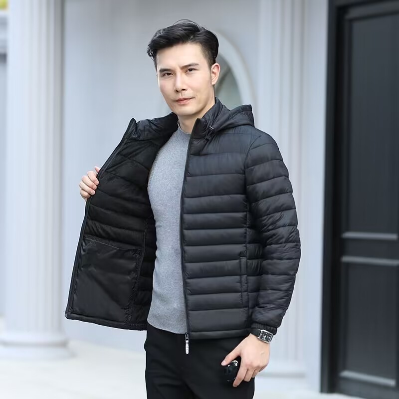 2025秋冬男士保暖棉衣加绒加厚时尚休闲短款棉服爸爸冬装棉袄外套