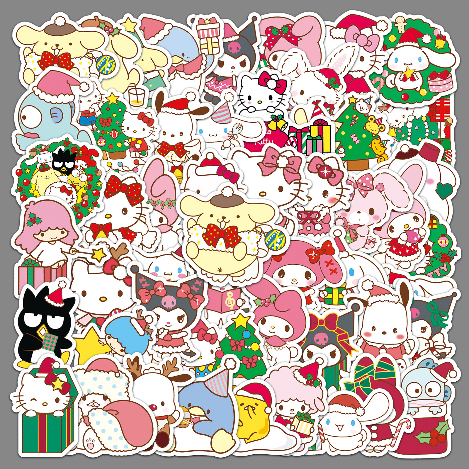 50张圣诞三丽鸥贴纸可爱Sanrio美乐蒂HelloKitty笔记本行李箱贴纸,文具电教/文化用品/商务用品,贴纸/立体贴纸,淘宝优惠券,粉丝福利购,淘宝优惠卷