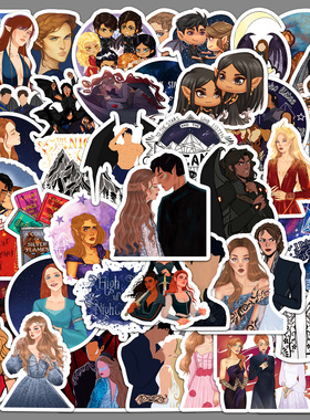 50张Acotar Merchandise张小说集周边防水涂鸦手机壳吉他汽车贴纸