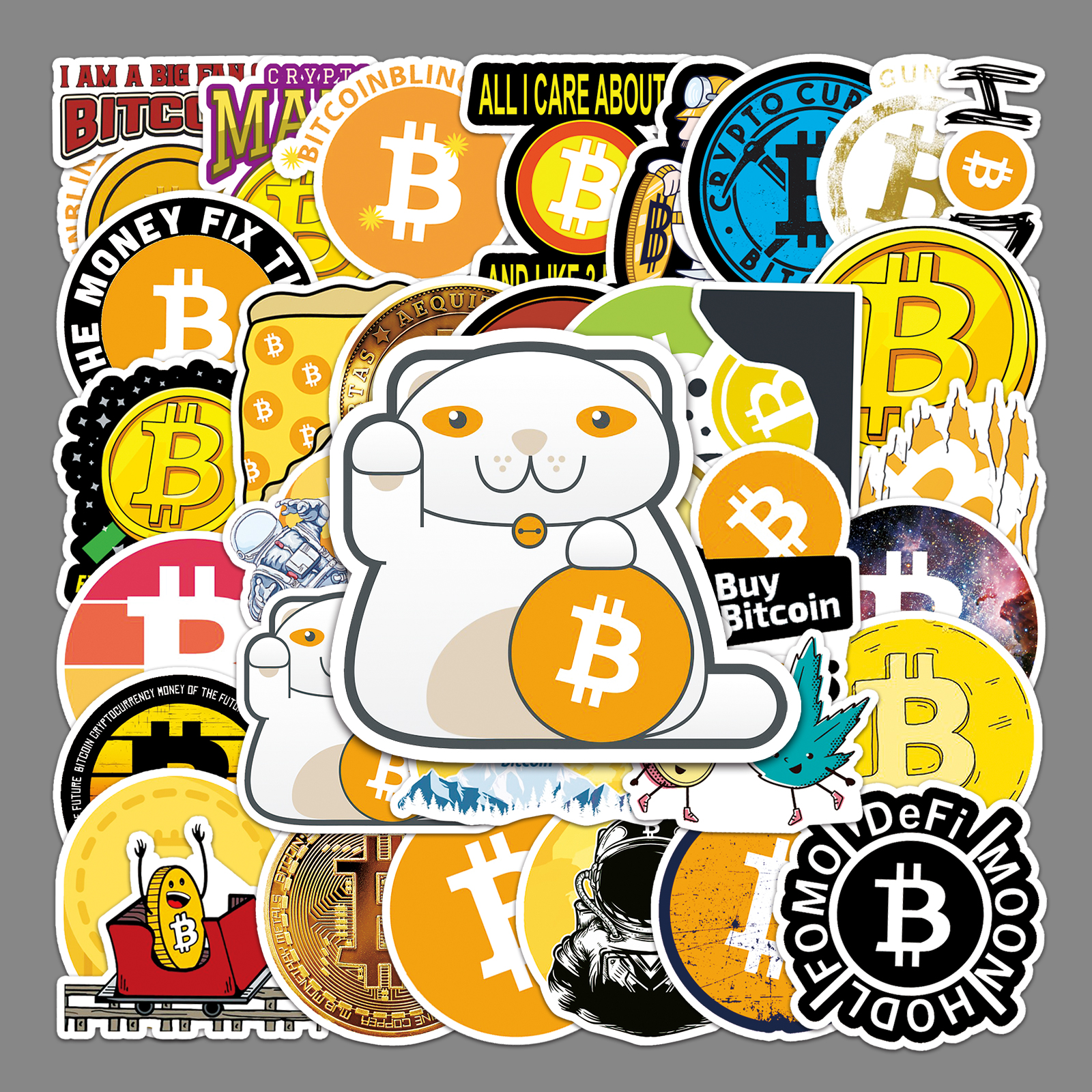 比特币涂鸦diy平板冰箱贴纸