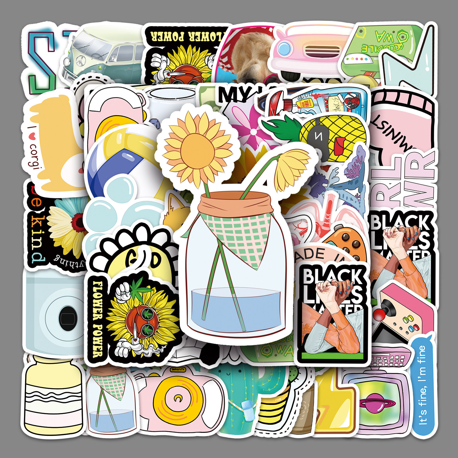 50张涂鸦vsco行李箱贴纸防水装饰