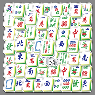 145张麻将全套东南西北风整套卡通防水装饰笔记本电脑手机DIY贴纸