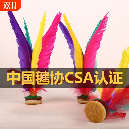 新健牌毽子国标款彩色牛津大花毽