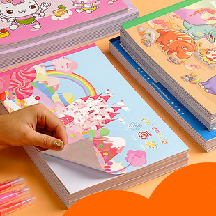 A4图画本美术画画本纸学生绘画涂鸦本手提线圈款封边款纸质好适合