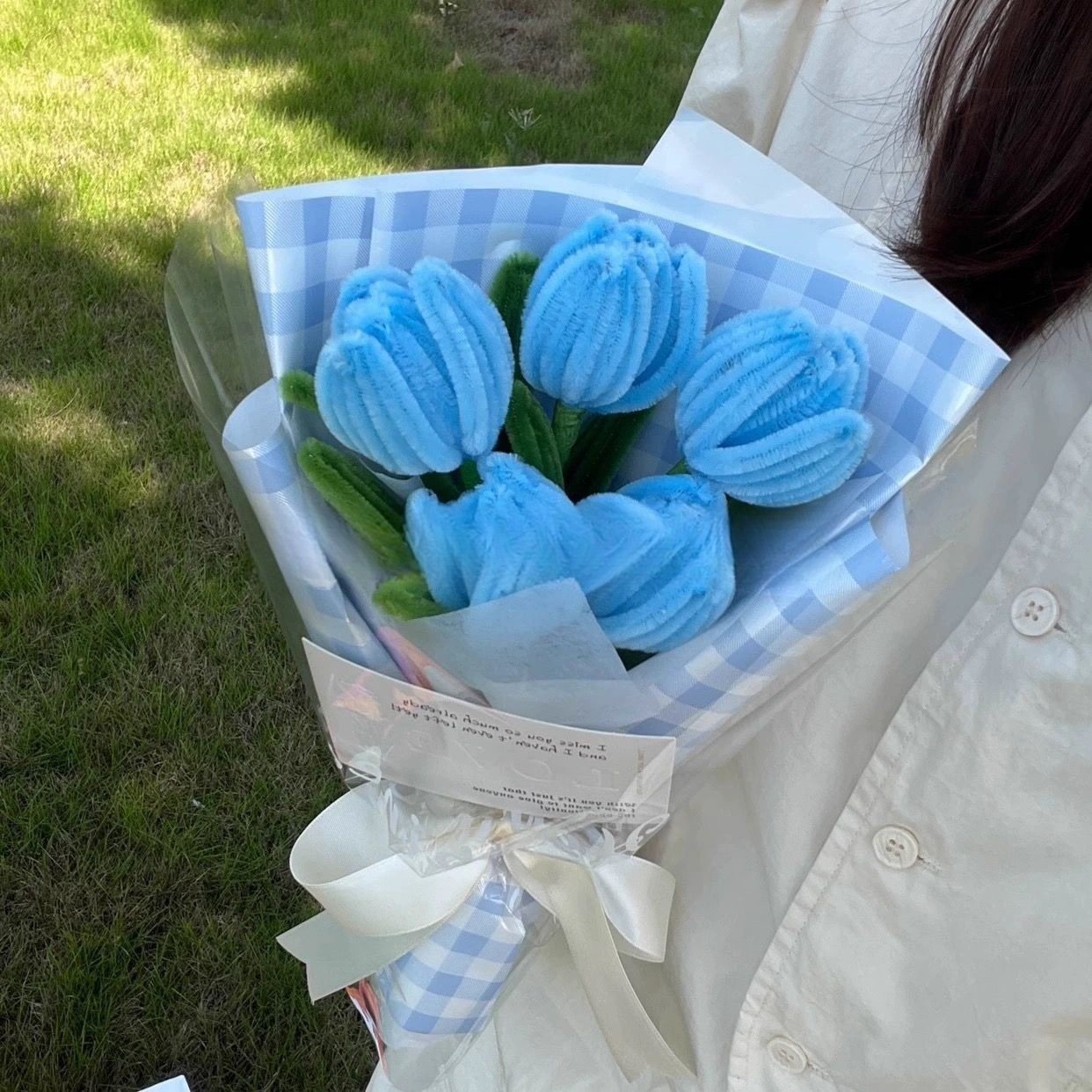 网红爆款扭扭棒毛绒郁金香花束