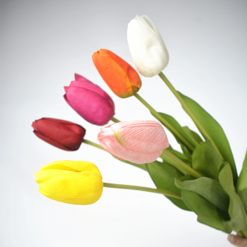 仿真花郁金香高级手感保湿假花