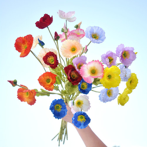 LXHouse绢花拍摄虞美人餐桌花