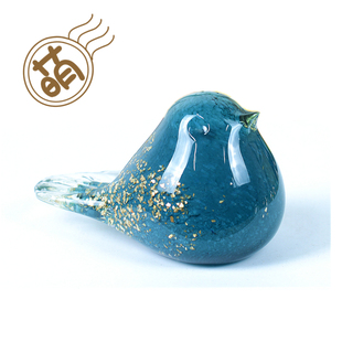 飾品玻璃小鳥可愛女友生日禮物結(jié)婚禮品鎮(zhèn)紙 創(chuàng)意桌面小擺件動物裝