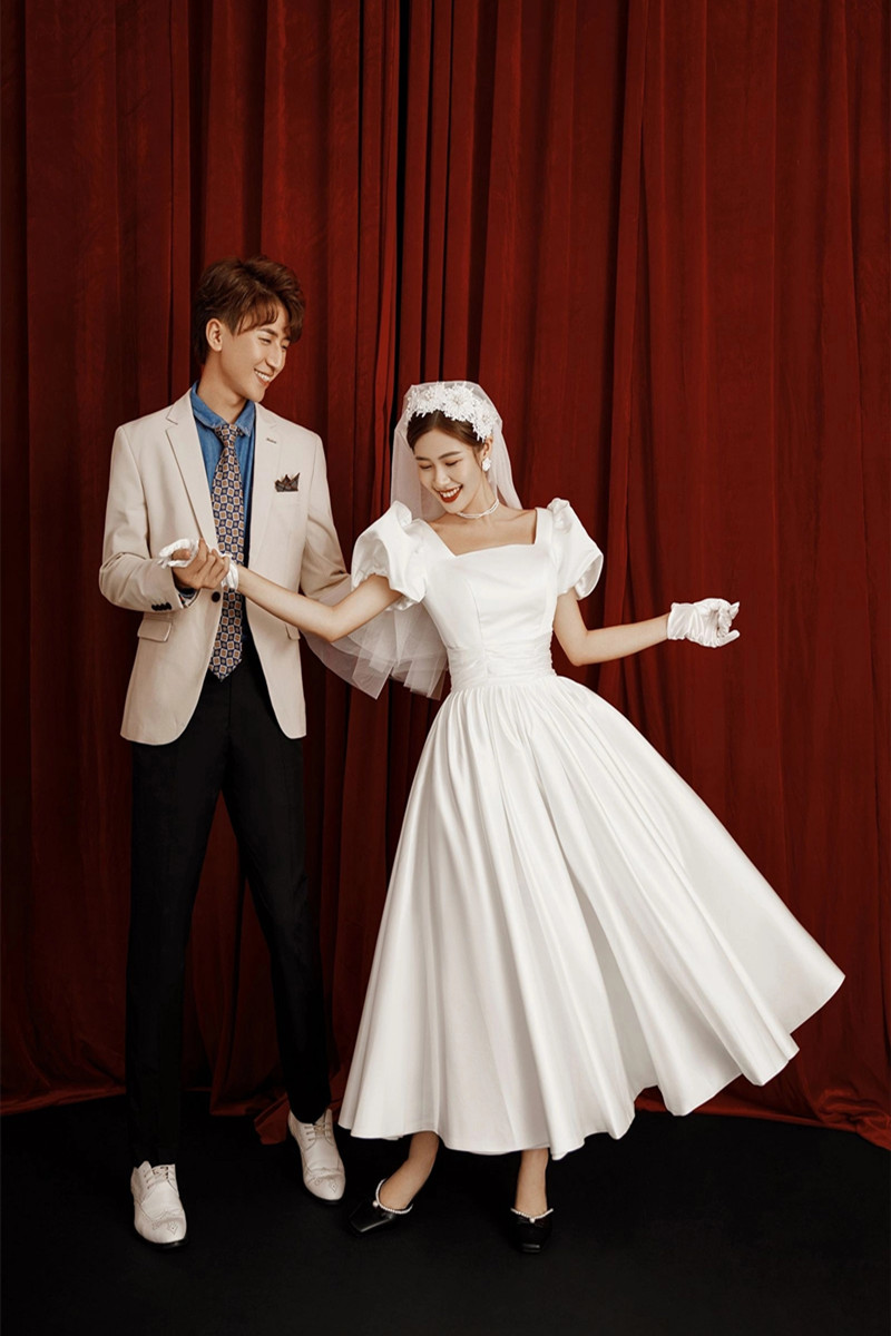 森系简约轻婚纱小礼服