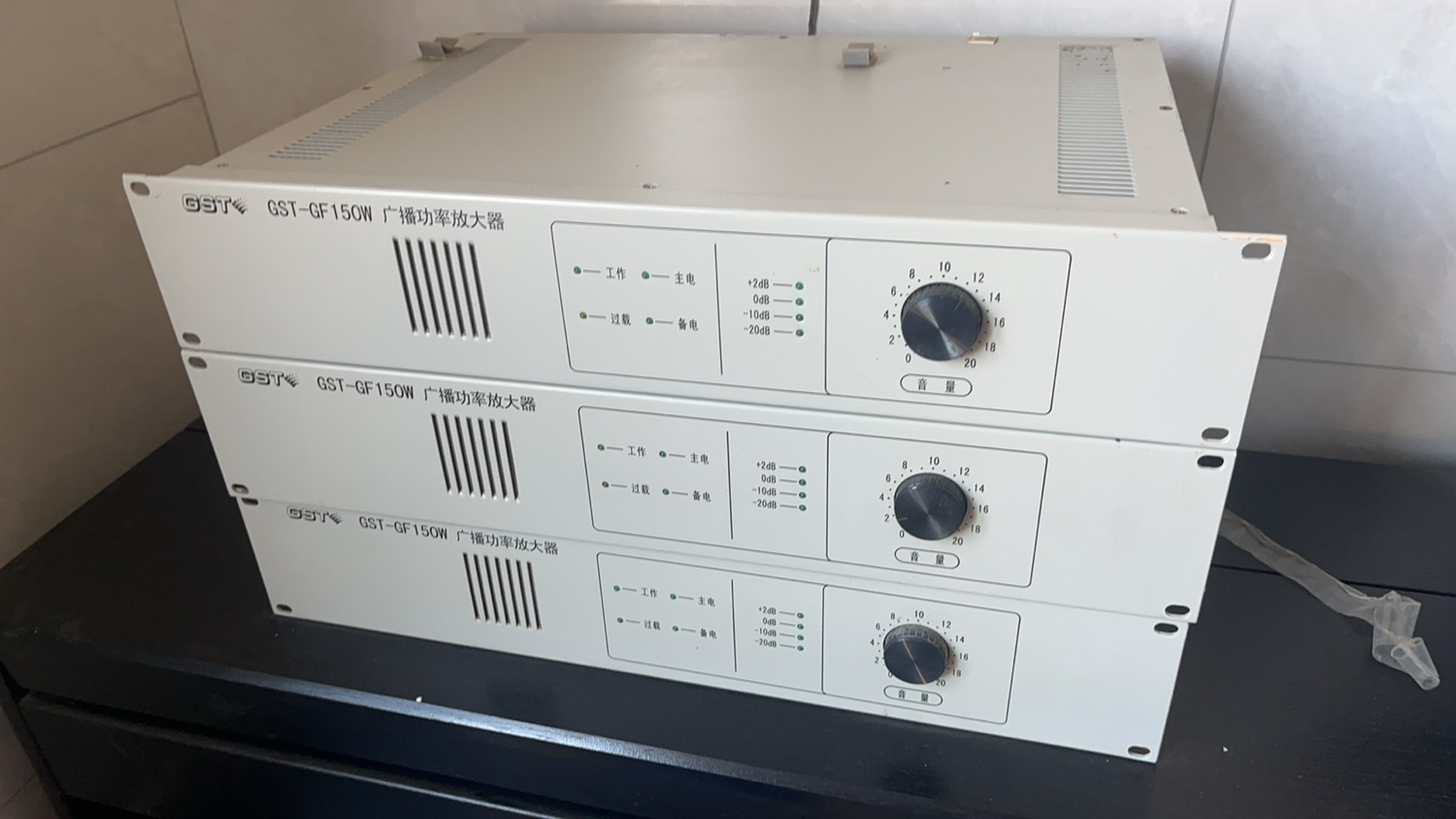 海湾广播功放GST-GF150W老款功率放大器海湾消防主机功放拆机二手