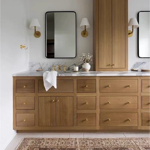 美式复古浴室柜落地款2025新款卫生间洗手洗脸盆台面一体盆洗漱台