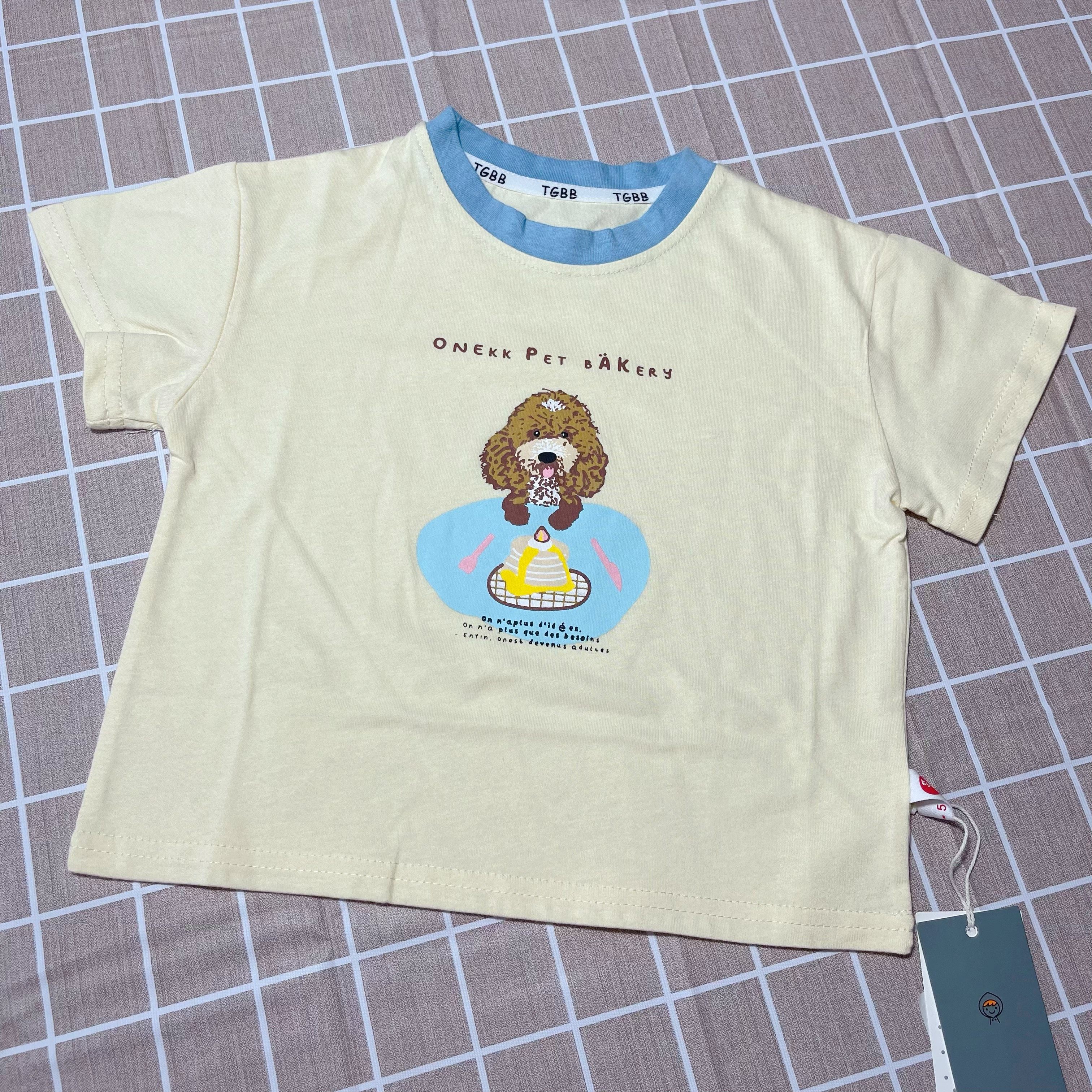 zz kids福利ins韩国小狗蛋糕可爱T恤短袖上衣男童女童,童装/婴儿装/亲子装,T恤,淘宝优惠券,粉丝福利购,淘宝优惠卷