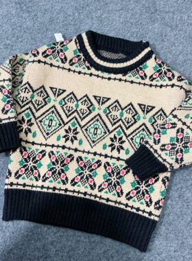 特价不退换zz kids超级厚实秋冬波普风毛衣针织男童女童