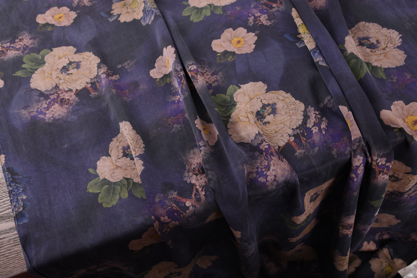 数码喷绘香云纱莨绸真丝布特价