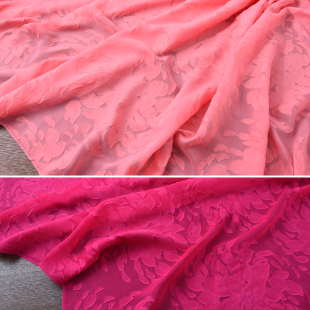 烂花真线棉乔其真丝剪花绡1.4米宽特价 清仓柔软剪花真丝面料夏季