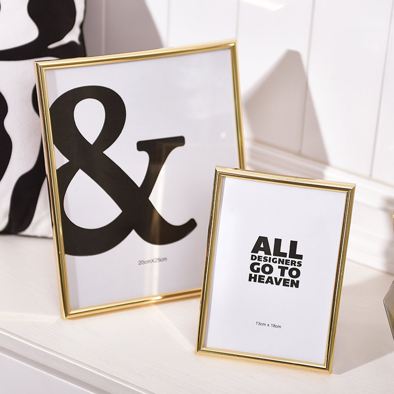 ADOUSHOME Nordic golden Photo frame Swing table 7 10 Simplicity fashion literature fresh originality photoin the Home accessories , Frame/Frames  category - from Buy2taobao.com to provide professional Taobao agent buy service