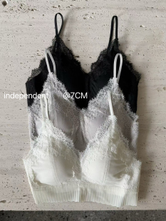 抹胸均码 洋气V领舒适蕾丝拼接吊带背心式 新款 韩国货现货2026春季