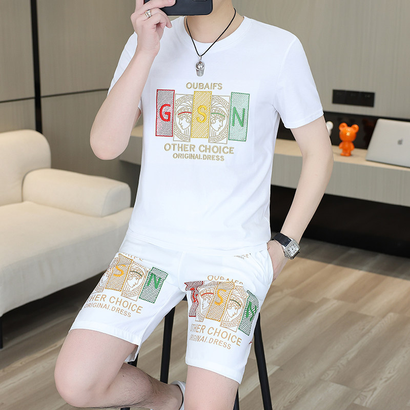 男士睡衣可外穿欧货轻奢夏季薄款短袖短裤套装青年家居服2026新款