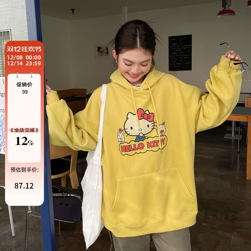 早秋新款独特漂亮减龄款卫衣大码女装胖mm宽松慵懒风甜美可爱上衣