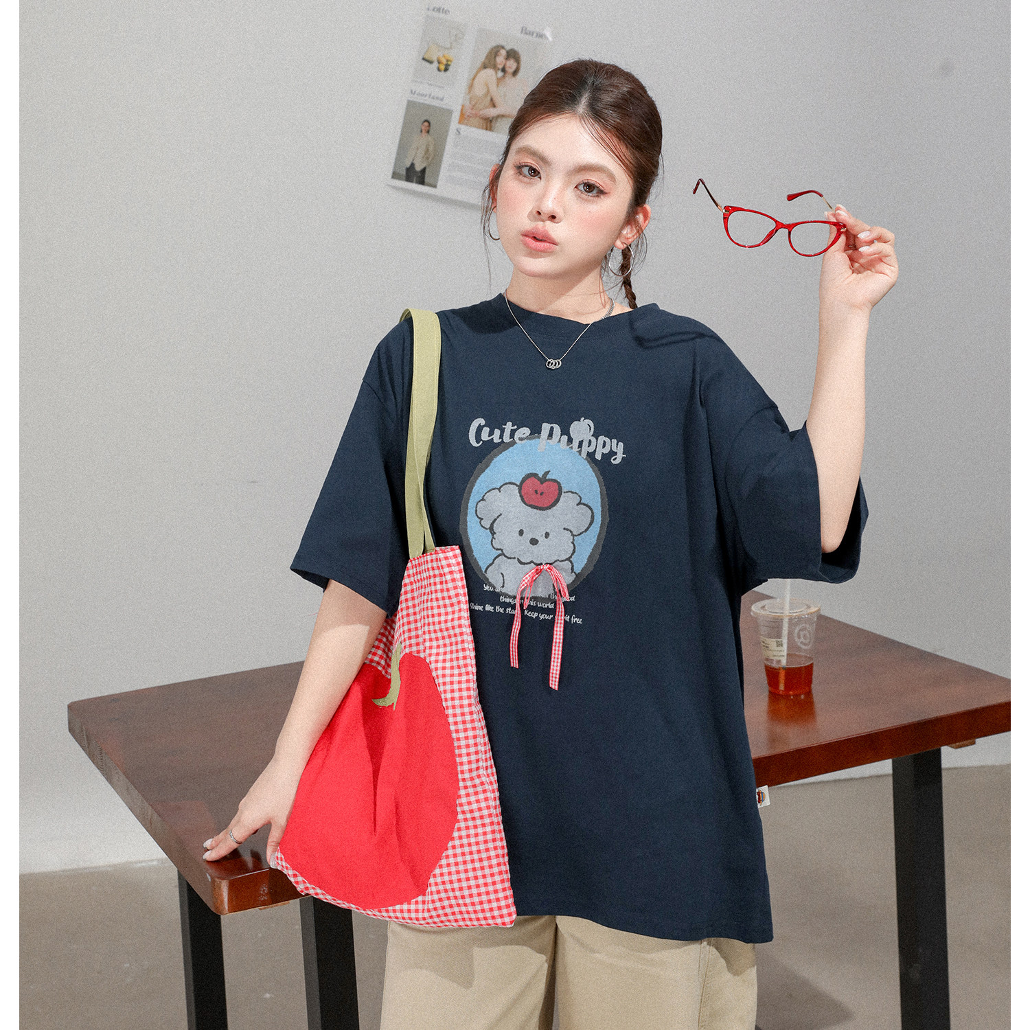 2026春季新款大码女装超火减龄短袖t恤胖mm宽松巨显瘦遮肚子上衣