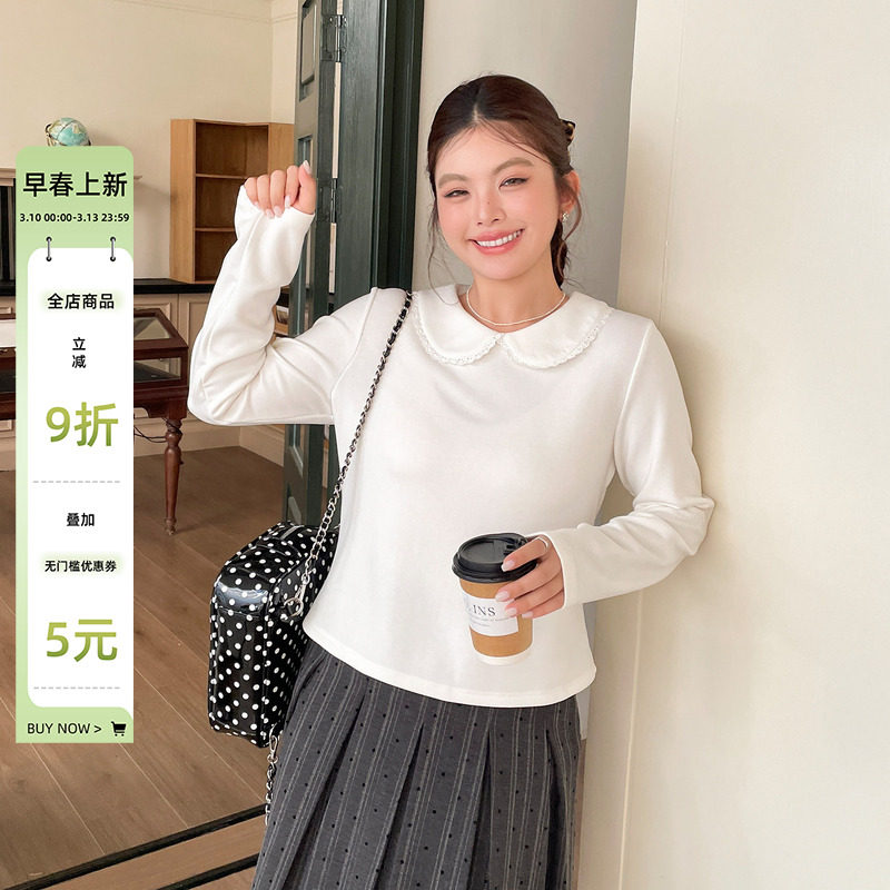 大码独特漂亮打底衫上衣秋冬胖mm遮肚子显瘦内搭可外穿长袖t恤女