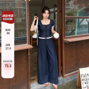 女装 胖mm大码 2025新款 套装 超好看精致两件套 减龄洋气休闲时尚 夏装