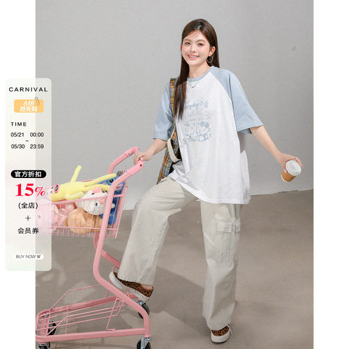 大码女装胖mm遮肉显瘦体恤衫爆款