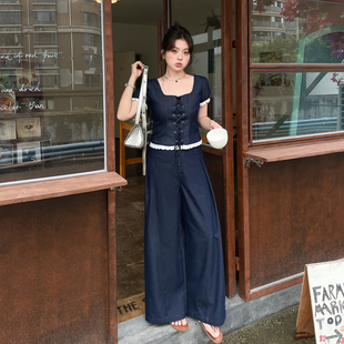 夏装女装2026新款减龄洋气休闲时尚套装胖mm大码超好看精致两件套