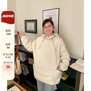 2025年新款女装卫衣冬季加绒加厚高级感大码胖mm独特超好看外套