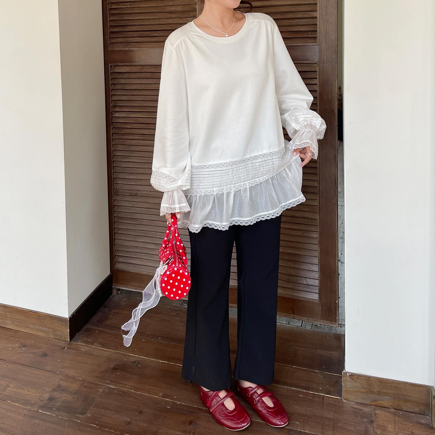 2025独特开叉版型超好看的裤子秋季大码女装胖mm高腰巨显瘦微喇裤