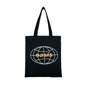 oasis绿洲!blur摇滚乐队定制帆布单肩包拉链男女托特包环保袋