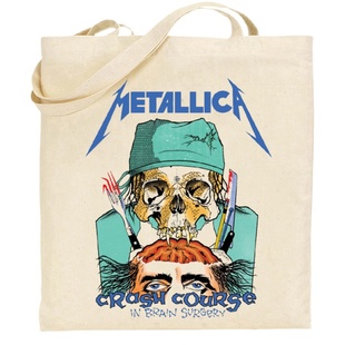Metallica！摇滚金属乐队定制帆布单肩拉链托特包环保袋男女小众
