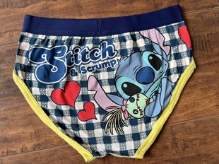 卡通纯棉可爱女士三角内裤 岛国STITCH 原宿风 史迪奇 1.6 史迪仔