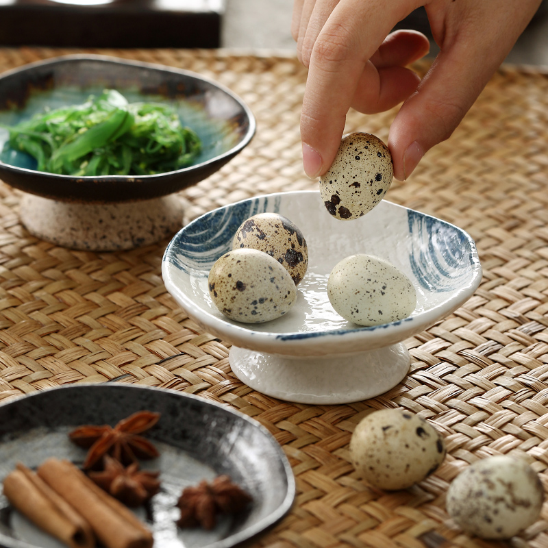 日式零食陶瓷高脚寿司坚果