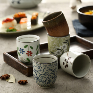 杯冷水杯樱花杯陶瓷杯 家用杯餐厅茶杯和风杯具水杯杯子日用杯日式