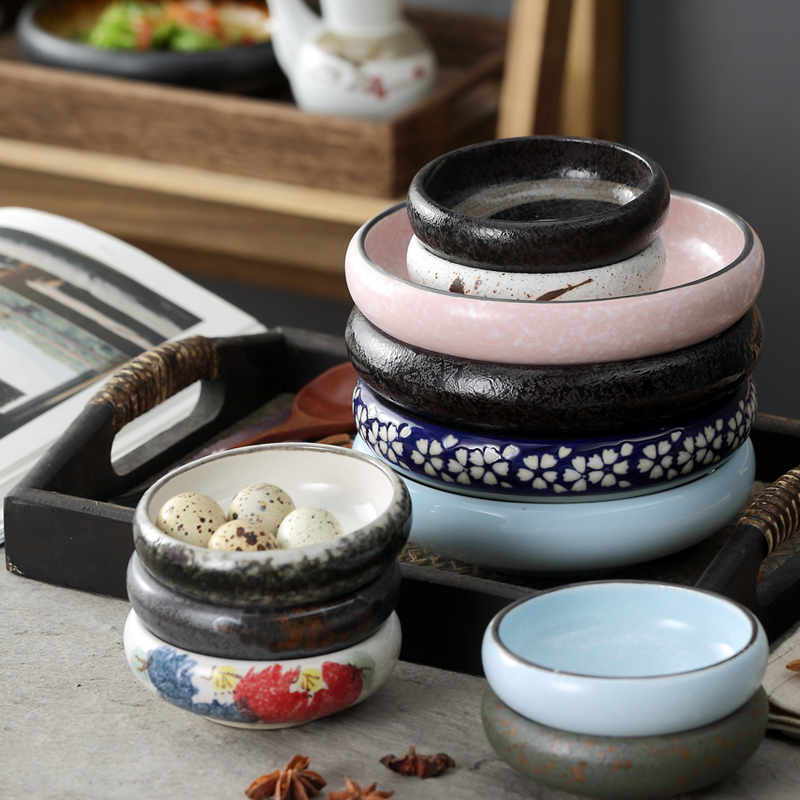 热卖促销海草日式风甜品多色圆碟