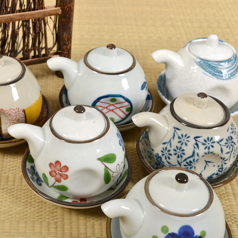 日式圆形酱油壶调料陶瓷碟子