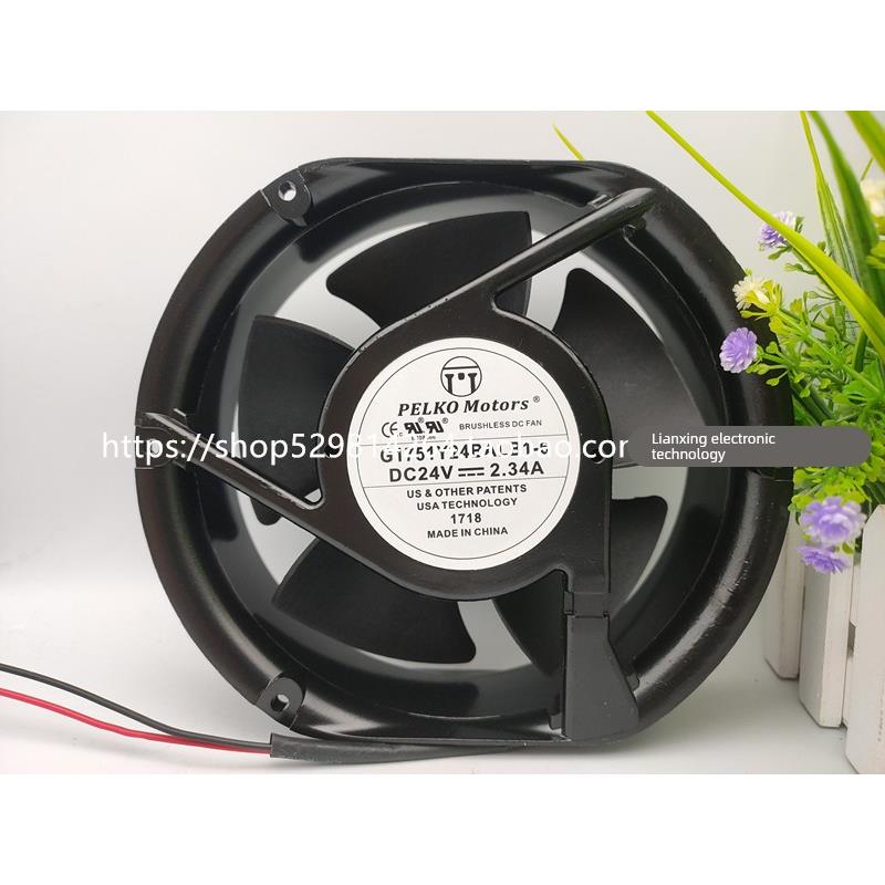 全新 PELKO Motors G1751Y24BALB1-S/5 24V 2.34A 变频器散热风扇