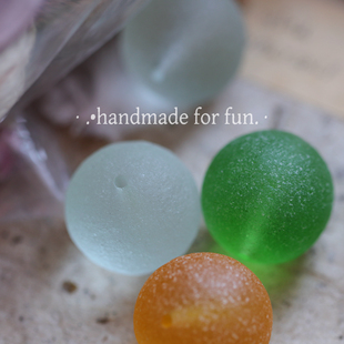 捷克陨石琉璃雪花琉璃大颗磨砂半透明diy编绳原材料散珠