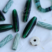 罗马琉璃尼泊尔牛骨大孔diy原材料散珠