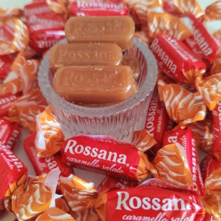 新品意大利进口Rossana洛萨娜咸味焦糖流心糖硬糖喜糖年货节日糖