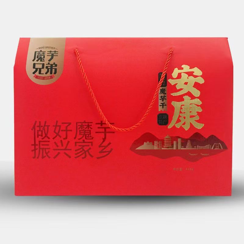 陕西安康特产魔芋兄弟648g 礼盒魔芋干素毛肚即食魔芋爽送礼佳品