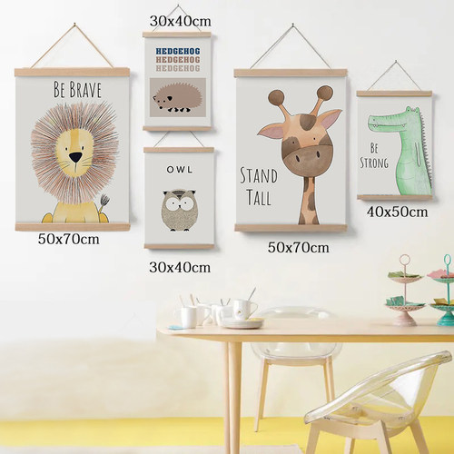 简约可爱卡通装饰画墙面动物挂画