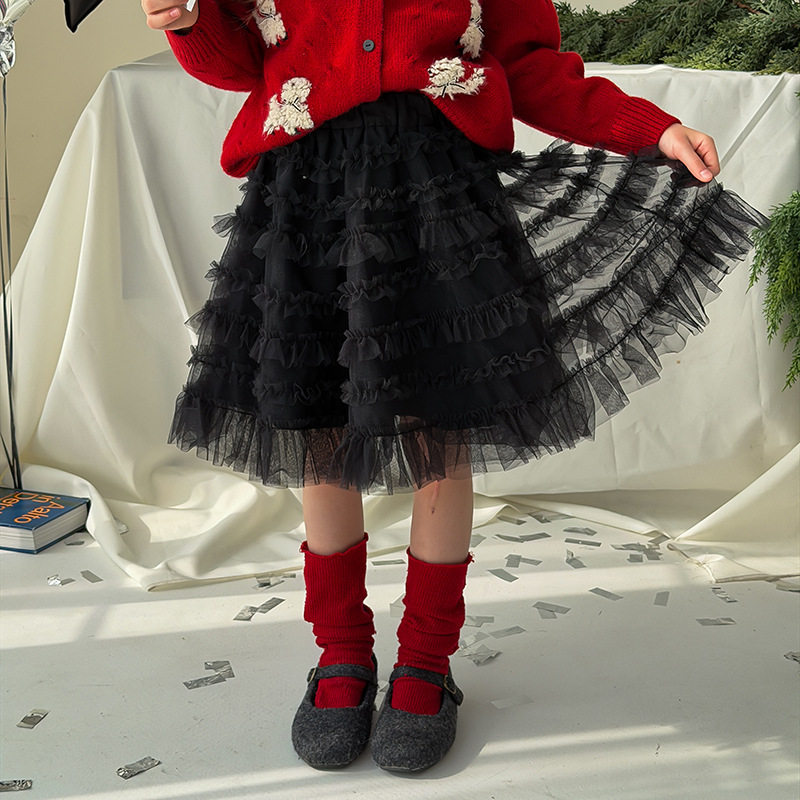 艾摩贝贝女童洋气百搭公主裙子儿童层次感仙气蓬蓬米兰网纱半身裙,童装/婴儿装/亲子装,半身裙,淘宝优惠券,粉丝福利购,淘宝优惠卷