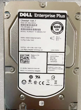 Dell 002R3X 00VX8J 600G 15K SAS 3.5寸 02R3X 0VX8J PS存储硬盘