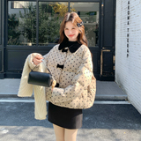 2025冬装新品波点拼接羽绒服50绒大货已出C340P265K398，女装短外套，2C103