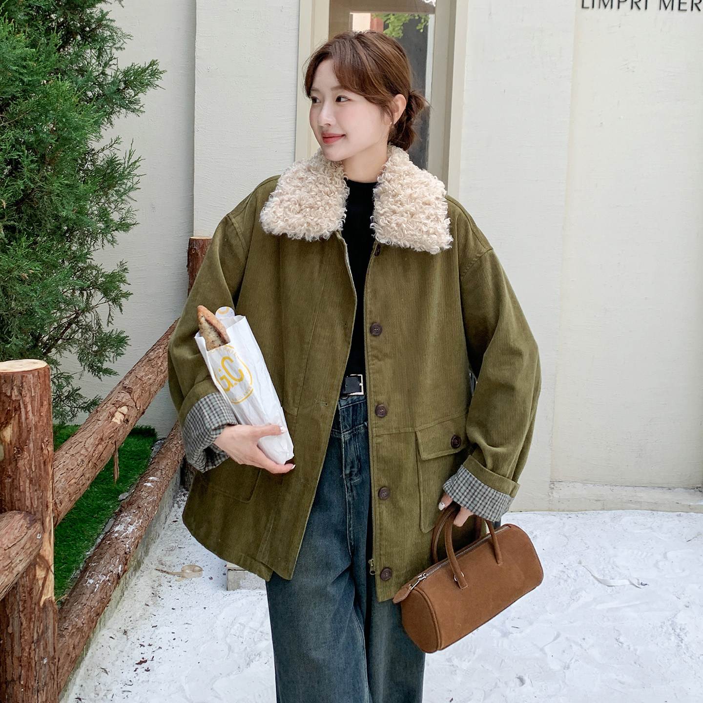 2025冬装新品毛内胆外套大货已出C311P225K338,女装短外套,2C103